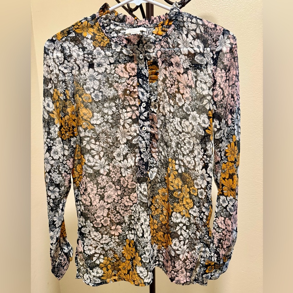 H&M Floral Button-Up Blouse